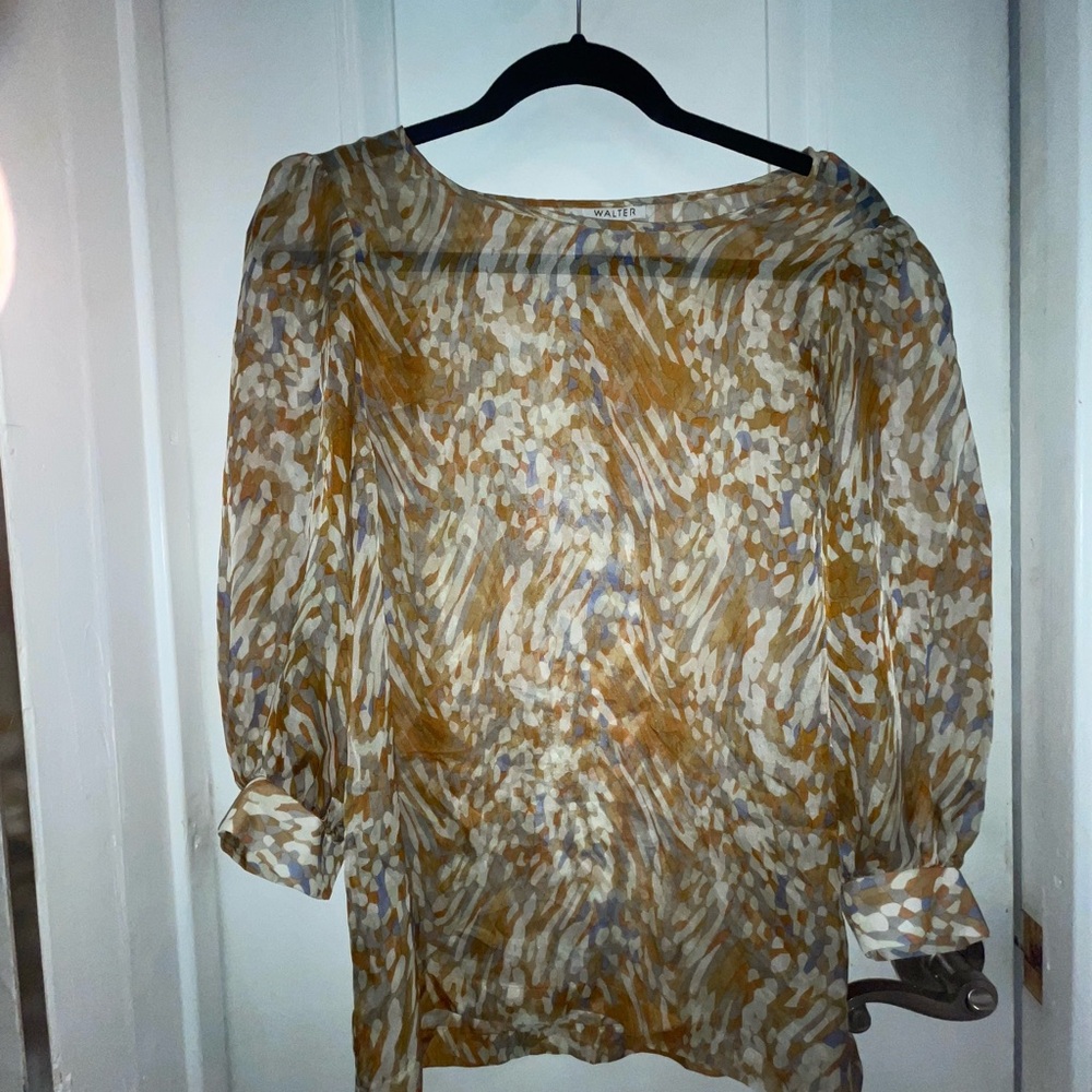 Walter Women's Abstract Pattern Blouse - Earthy Tones